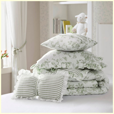 Ensemble d'édredon 4 pièces pour lit simple / simple TG avec coussins décoratifs