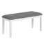 Table de salle à manger rectangulaire en bois avec 4 chaises rembourrées et un banc-130940594