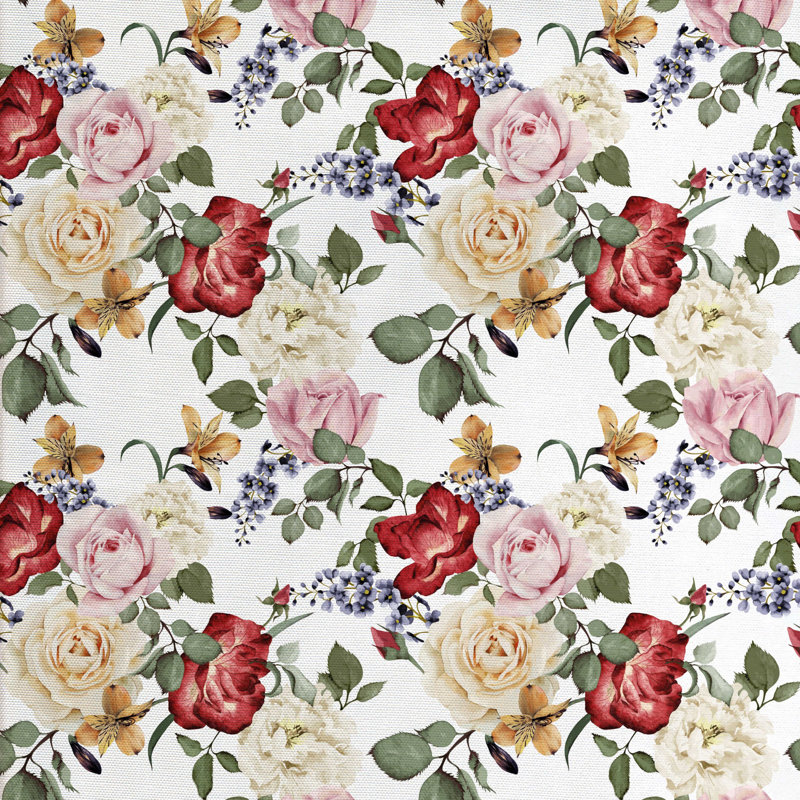 Tissu de flore shabby, H 36 po x l 58 po x P 1 po
