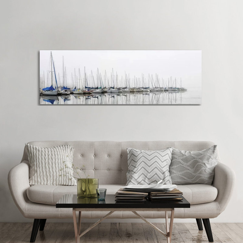 Sailing Boats Panel by Andy Amos - Wrapped Canvas Panoramic Print, 182.88 cm H x 60.96 cm W