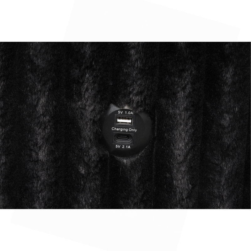 Canapé modulaire moelleux avec canapé-lit en tissu de velours, Noir