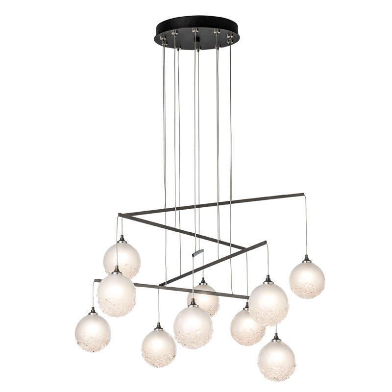 Fritz Globe 10-Light Mobile Pendant - Modern Brass - Standard Overall Height, Oil Rubbed Bronze, 141"