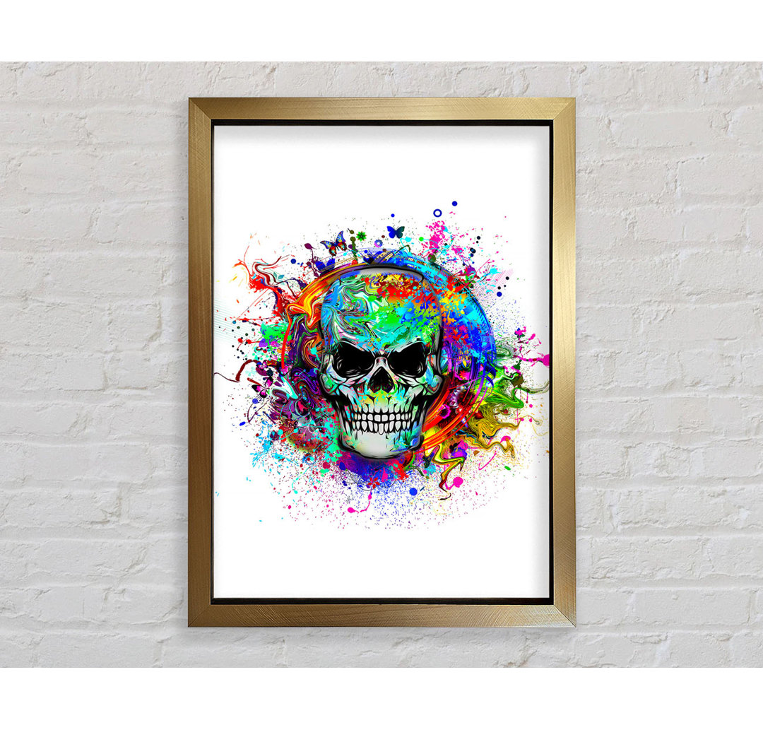 Skull Splash - Einzelner Bilderrahmen Kunstdrucke