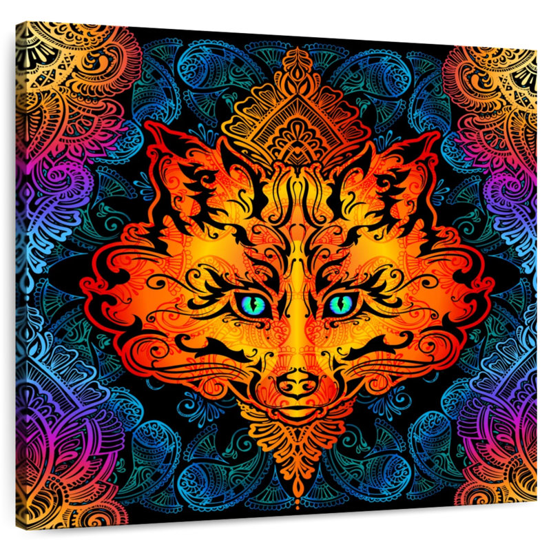 Kerner Fox Mandala, 33" H x 33" W