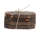 Wood Round 5 Piece Coaster Set