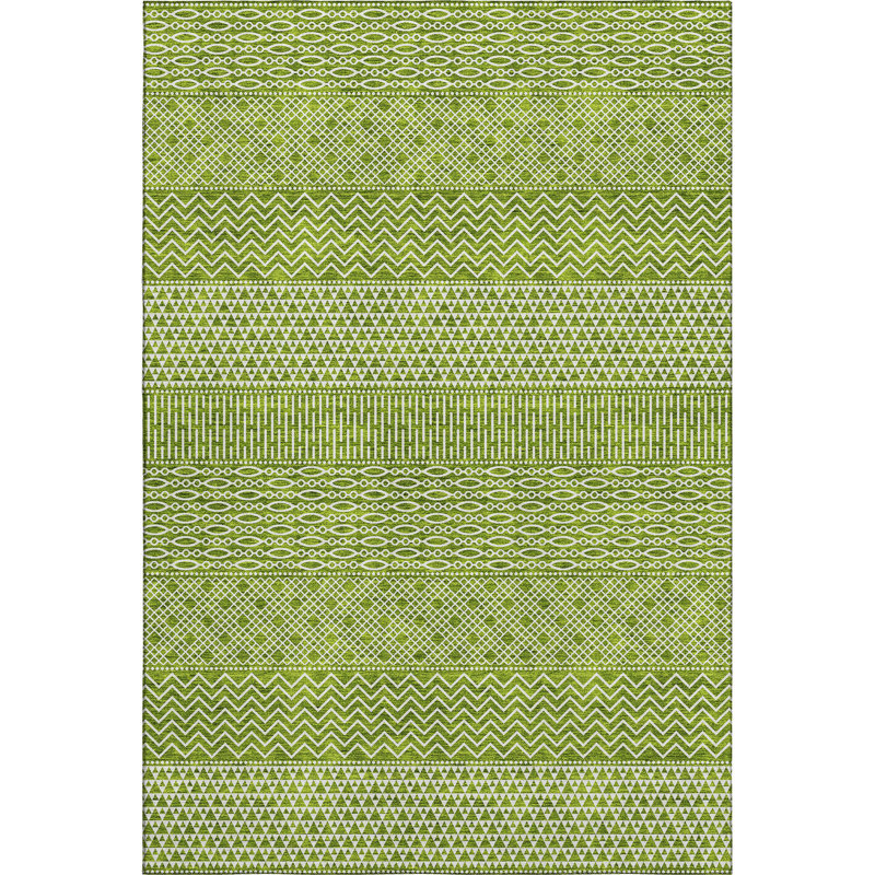 Premium Machine Washable Prisco Lime Rug, Rectangle 9' x 12'