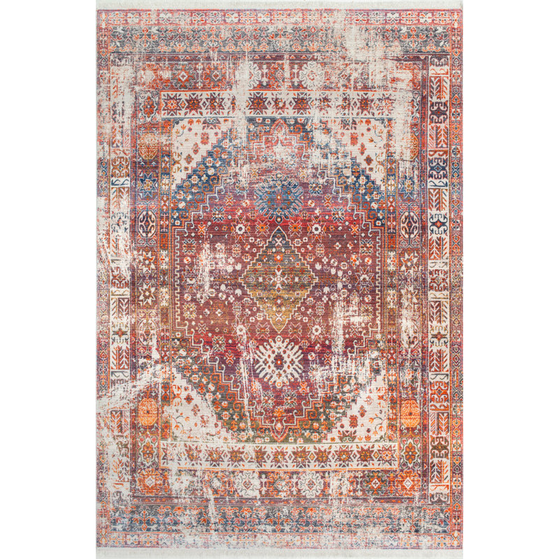 Osco Southwestern Rust Area Rug, Rectangle 5' x 7'9"