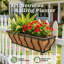 Boîte à fleurs VOXOR réglable en métal avec doublure Coco, paquet de 2, 24 po, noir-1456993528