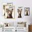 Mignon bébé ours avec couronne florale IV - animaux, art mural sur toile-1365478369-1365478382