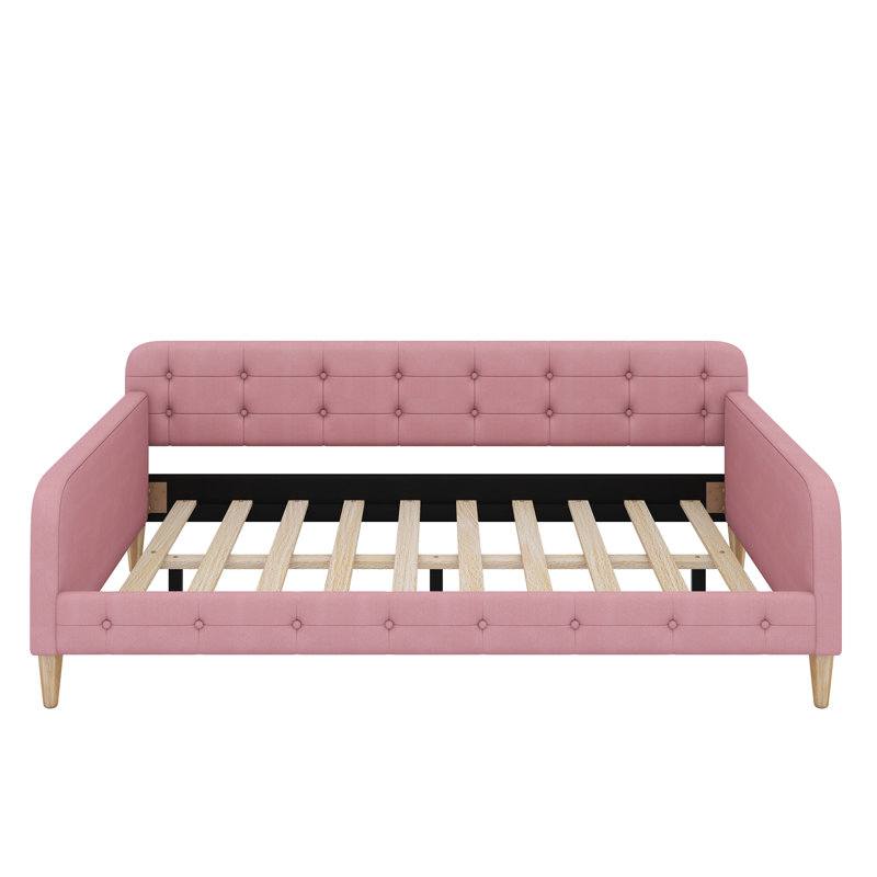 Jeroma Upholstered Daybed, Full/Double, Light Pink
