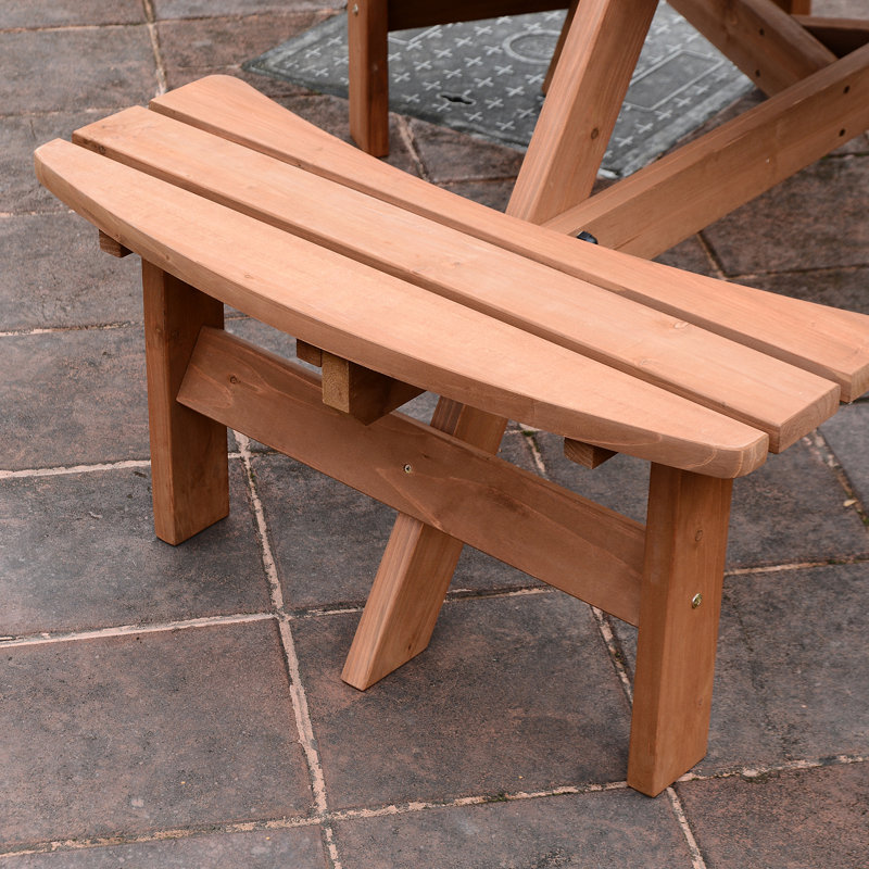 Walls 6 - Person Wood Patio Dining Set with Round Table
