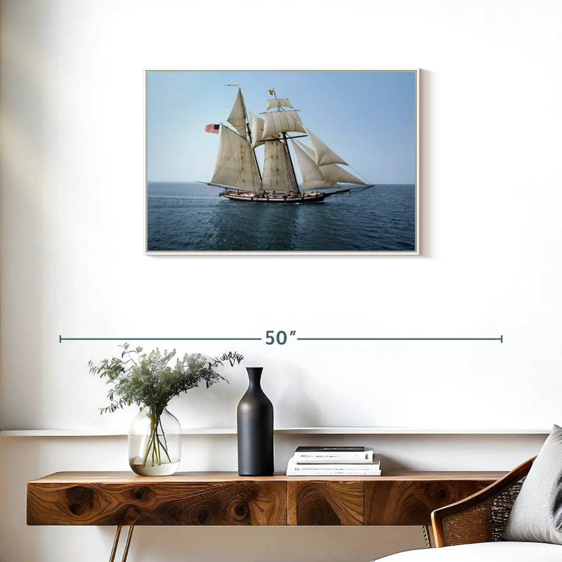 Fierté du navire de Baltimore, Cadre flottant blanc, 31 po x 21 po