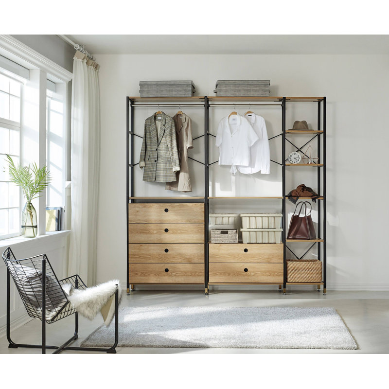 Acheritou 210cm Closet System (Can Be Cut To Fit)