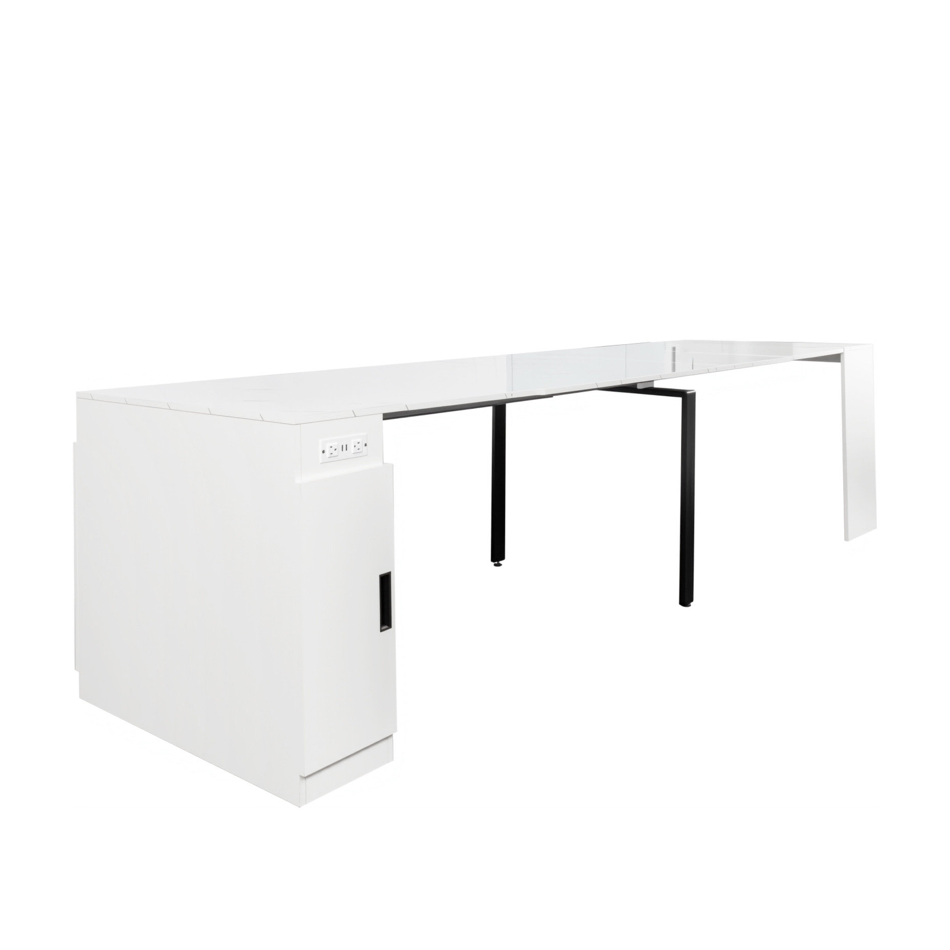 Moveable Run Off Table Latitude Run® Modern Expandable Table For Party, Meetings, And Family ...