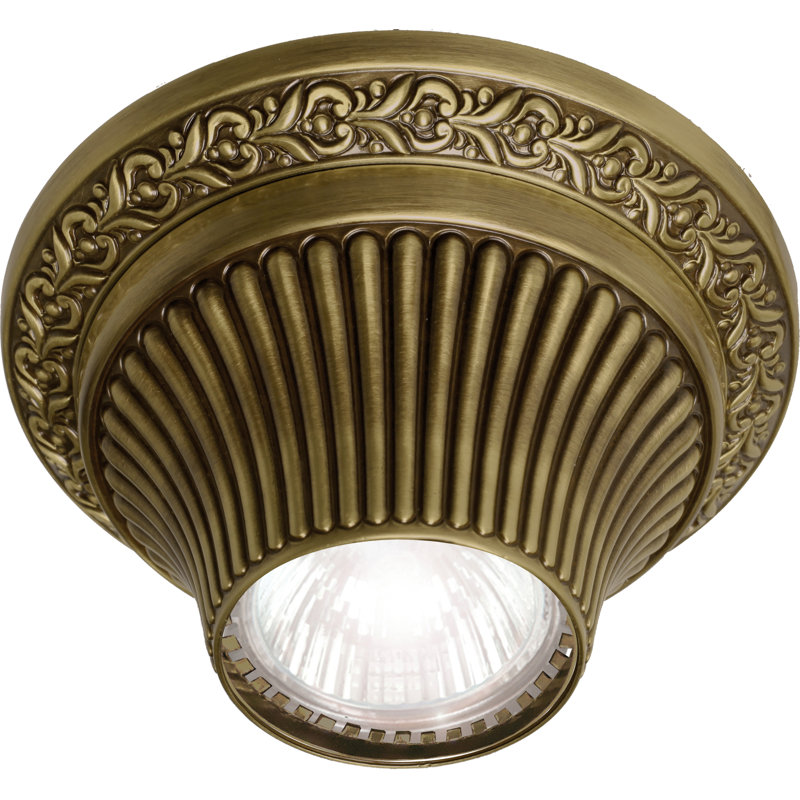 Franke LED Semi Flush Mount, Antique Brass
