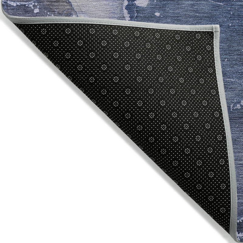 Tapis extérieur lavable antidérapant bleu 2 pi x 3 pi
