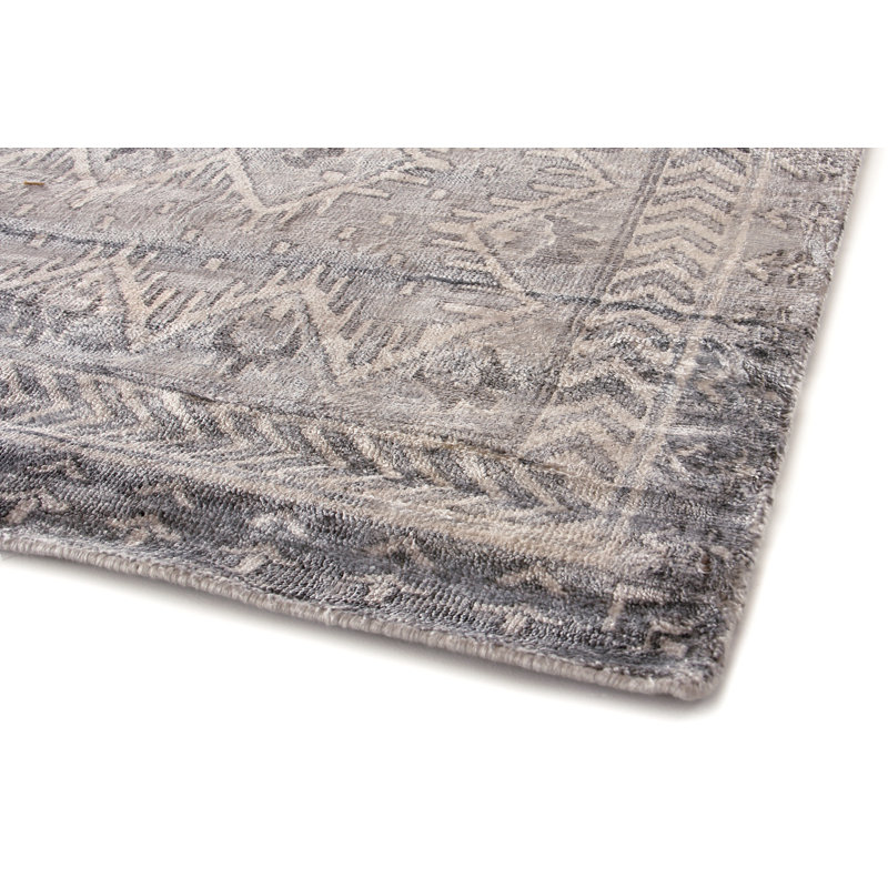 Antique Weave Bamboo Silk Area Rug, Rectangle 6' x 9'