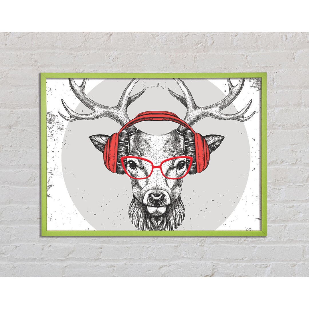 Arniaga The Stag Headphones - Einzelner Bilderrahmen Kunstdrucke