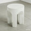 Table d'appoint / table de bout pour l'extérieur, table d'appoint de salon, blanc antique
