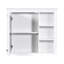 Armoire de salle de bain avec miroir, 30 po x 28 po, fixation murale, style moderne, fabrication avec miroir, construction, rangement dissimulé-1609264087