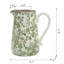 Vase en céramique blanc avec motif floral vert-131440649