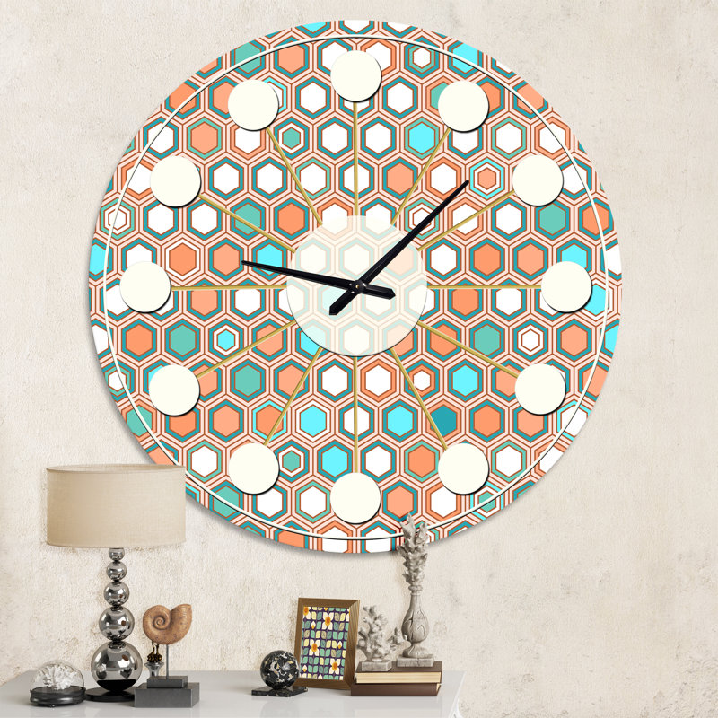 Horloge murale rétro Mid-Century, Moyenne