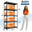 Étagère de garage en acier 3850 LBS, support industriel réglable, tablette utilitaire sur pied en métal noir mat pour entrepôt, garde-manger, sous-sol, cuisine, atelier-22621606