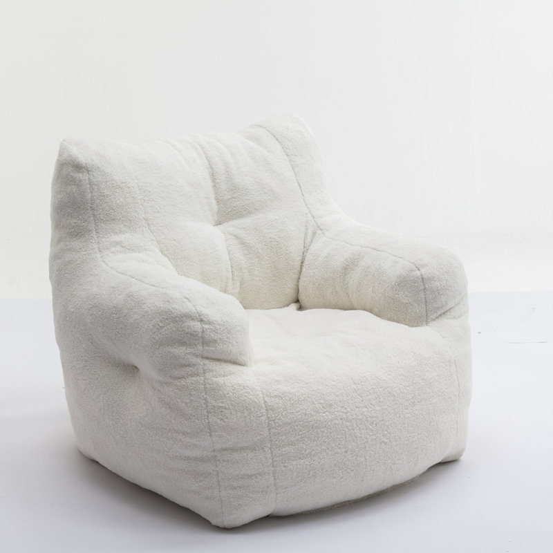 Shinese Upholstered Accent Chair, Ivory