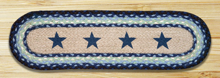 ST-OP-312 Blue Stars Oval Stair Tread 27"x8.25"