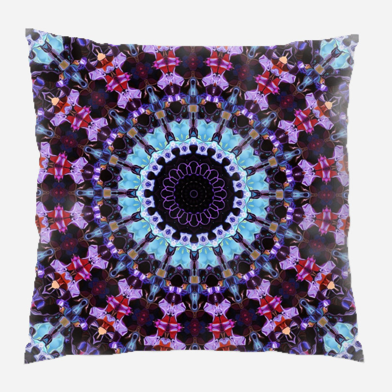 Geometric Microsuede Reversible Throw Pillow