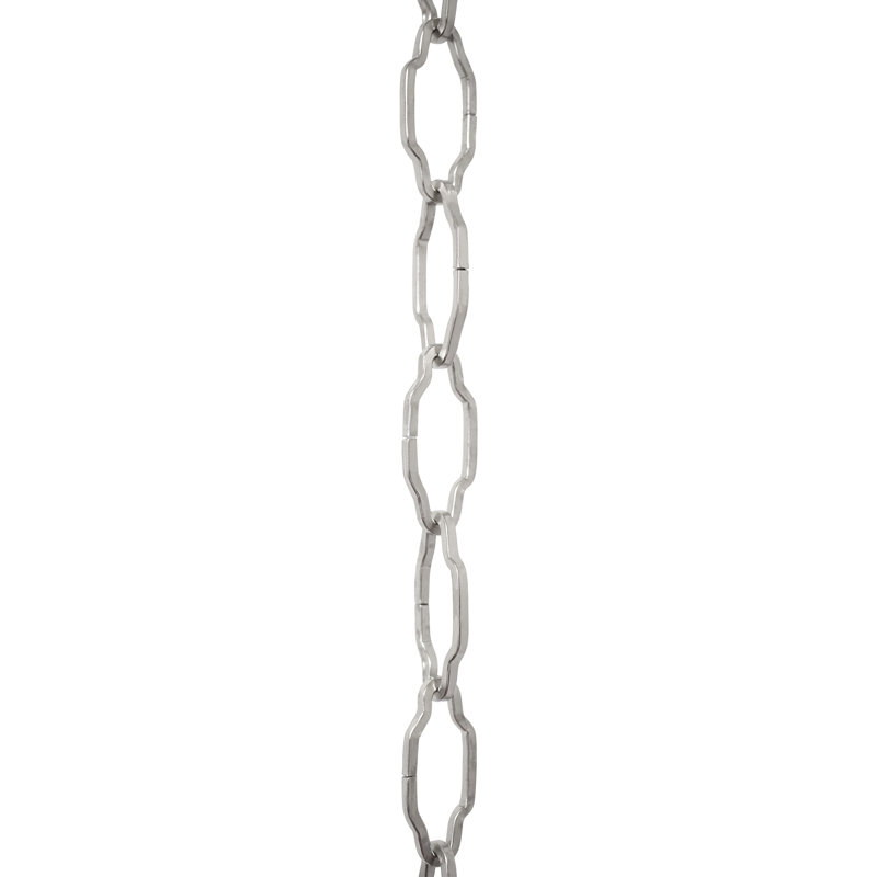 Chaîne décorative de lustre cathédrale, Chrome satiné, 36"L x 0.79" W x 0.13"D