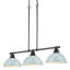 Luminaire suspendu en forme de dôme à 3 lumières pour îlot de cuisine Drakeford-626184621-626184609
