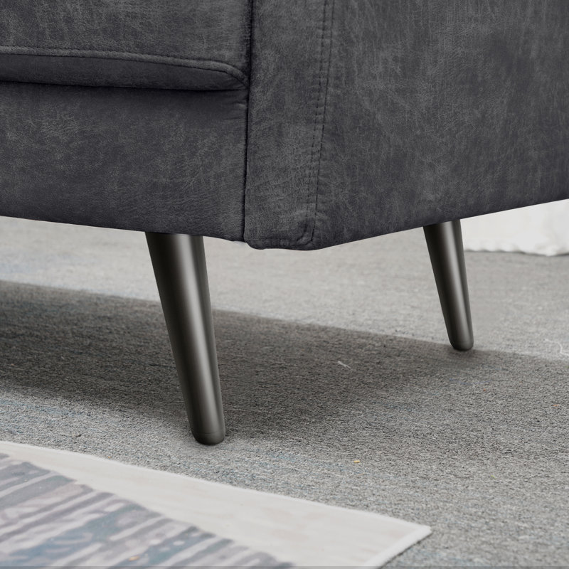 Canapé Cranford, Microfibre gris charbon, H 33 po x l 57 po x P 31 po