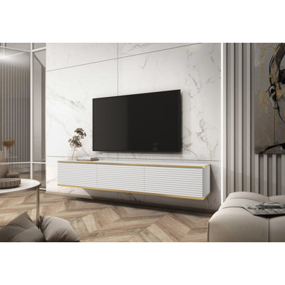 Perina Unfinished Floating TV Stand for TVs up to 78"