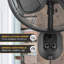 Ventilateur mural extérieur oscillant 18 po Mule, fixation murale, 3 vitesses, homologué pour l'humidité, noir mat