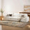 Canapé modulaire 113,8 po, canapé 3 places Comfy Cloud, canapé rembourré surdimensionné, blanc