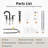 KES Matte Black Bathroom Faucet 3 Hole, Bathroom Sink Faucet With All Metal Pop Up Drain Overflow, 8 Inch Widespread Bathroom Faucet With 360° Swivel Spout, 18/8 Stainless Steel