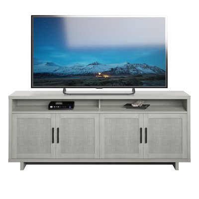 Burnetti Stand For Tvs Up To 80" With Linen Doors