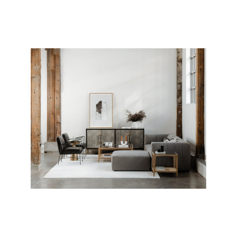 Broderick Glass End Table with Storage