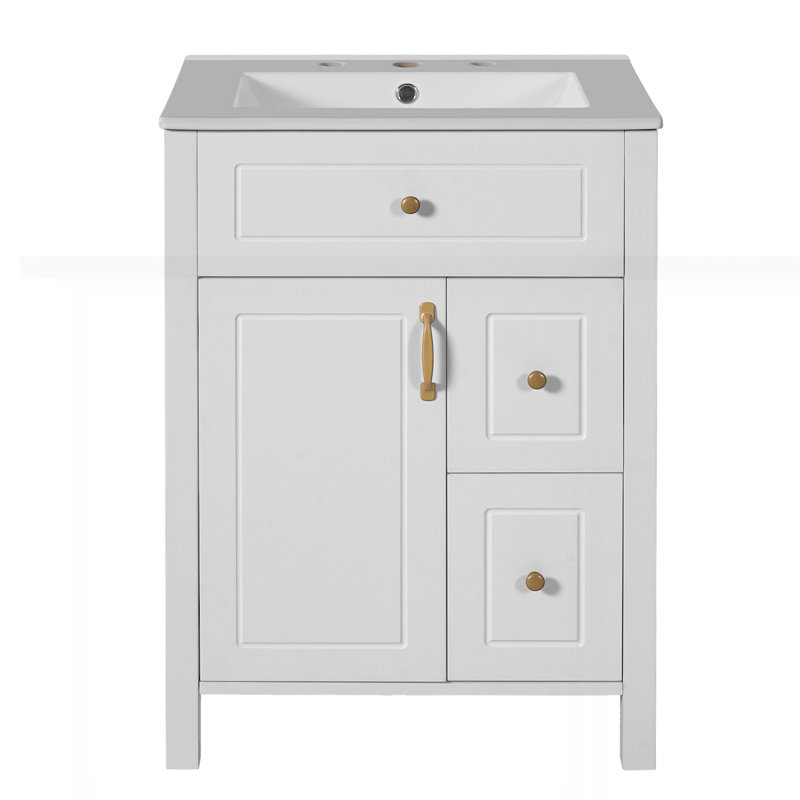 24-Inch Bathroom Vanity with Ceramic Sink