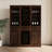 Brown Walnut Colour Modular Wine Cabinet - Display Your And Decor Bar With Storage Stylish For Dining Area