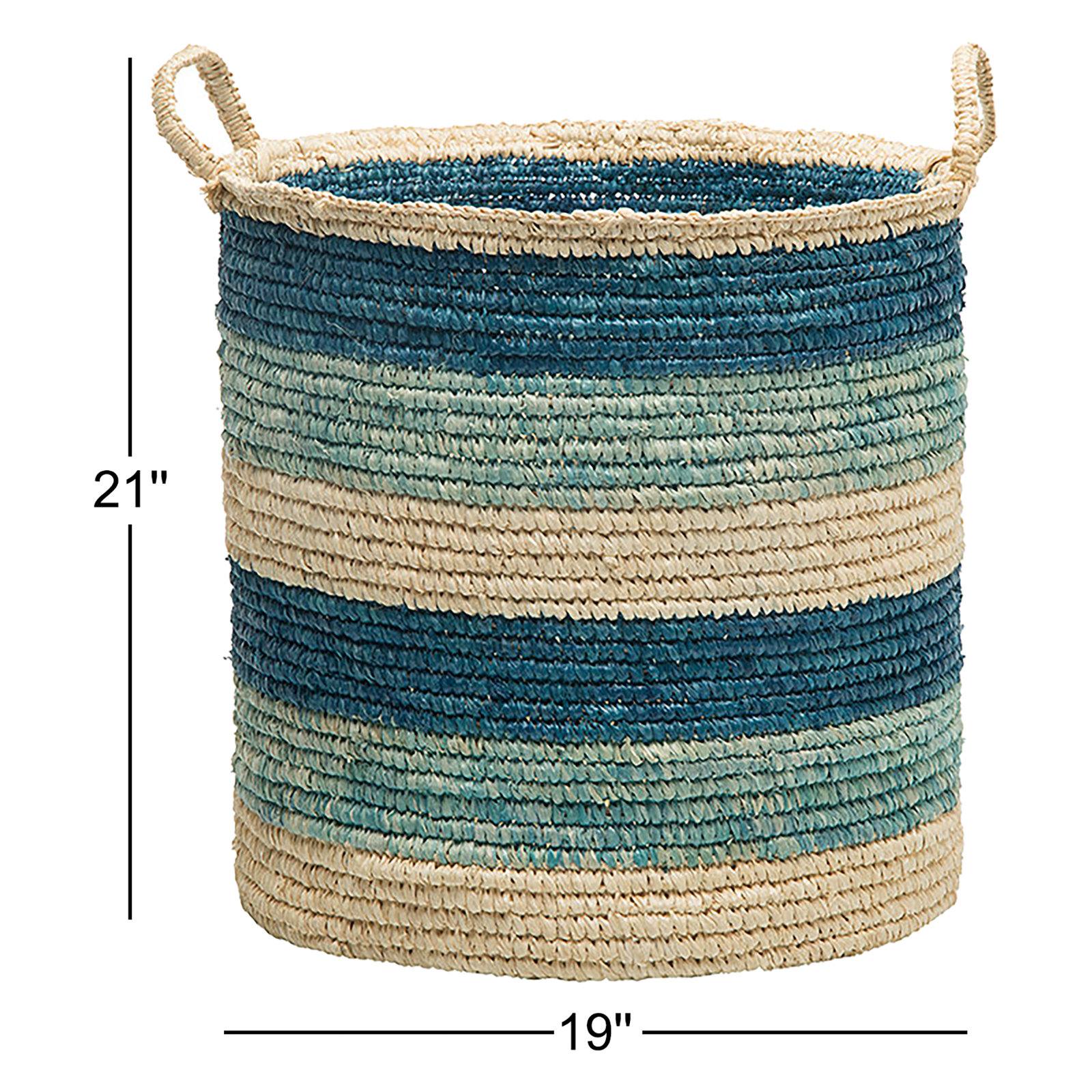 Zeppelin Hand Woven Round Storage Basket 