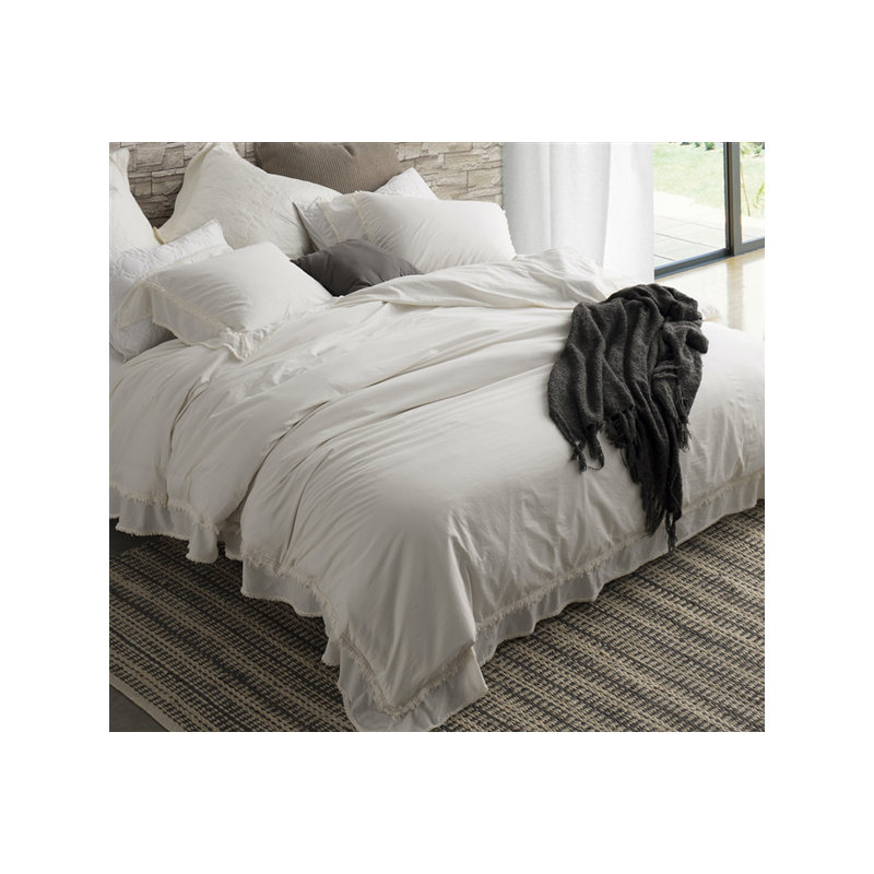 Portugal-Made 200TC Cotton Percale Duvet Cover, Queen