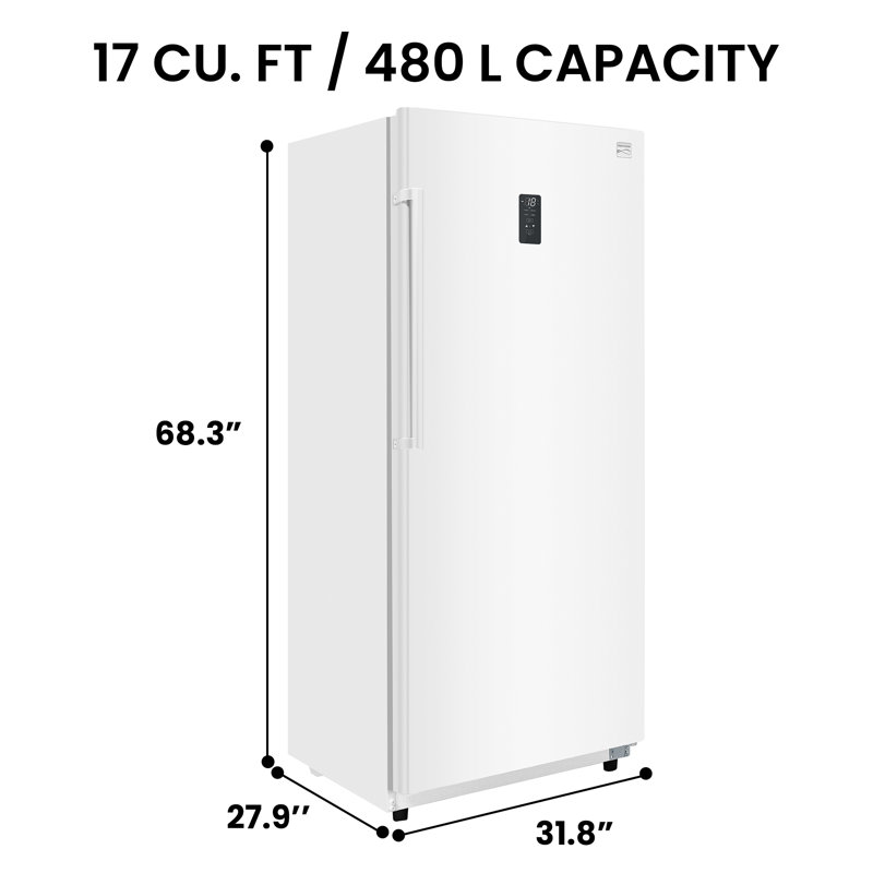 Kenmore 17 cu. ft. Upright Freezer with Adjustable Temperature Controls, Garage Ready & Frost Free