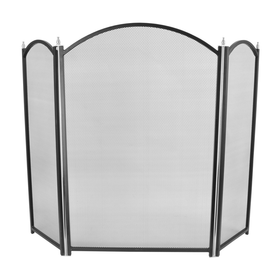 3 Panel Steel Fireplace Screen