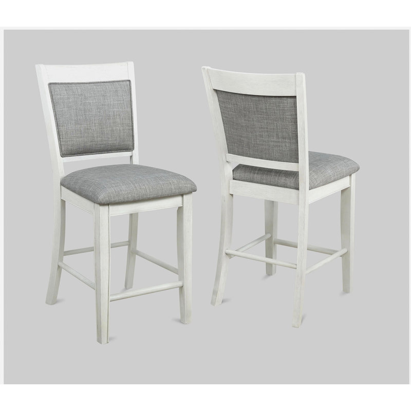 Tabouret de bar 2 pièces, Blanc