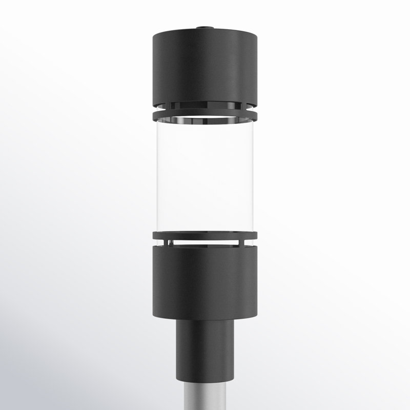 Tête de lanterne d'extérieur à DEL intégrée 1 lumière Baniya 19,6 po, Noir