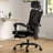 Ergonomic Office Chair With Footrest, Mesh Office Desk Chair With Headrest, High Back Computer Chair With Adjustable Lumbar Support For Home Office Study Room Bedroom, Black-1791688196-1791688251