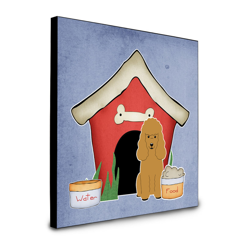 Panneau mural d’art collection dog house Scarvinia, Caniche sable