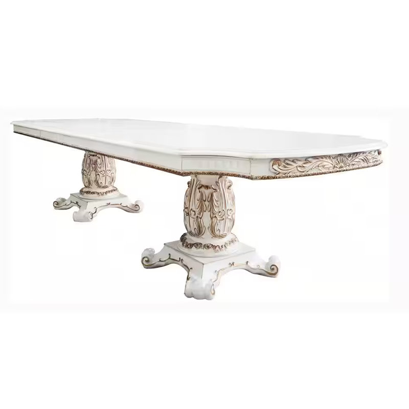 Foellers Extendable Dining Table, 48" W x 136" L